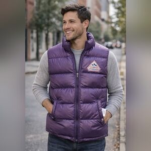 Pyrenex “John” Down Puffer Vest – Mulberry Purple • Size M • 100% Duck Down Nwt